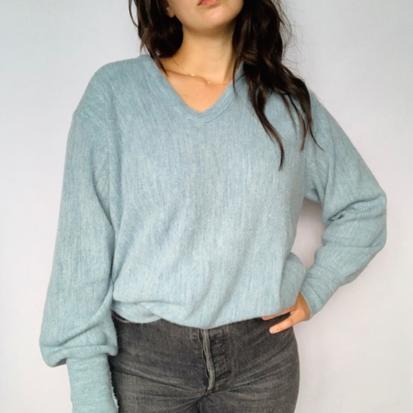 Vintage JC Penney Blue Wool Oversized Sweater - Picture 9 of 9